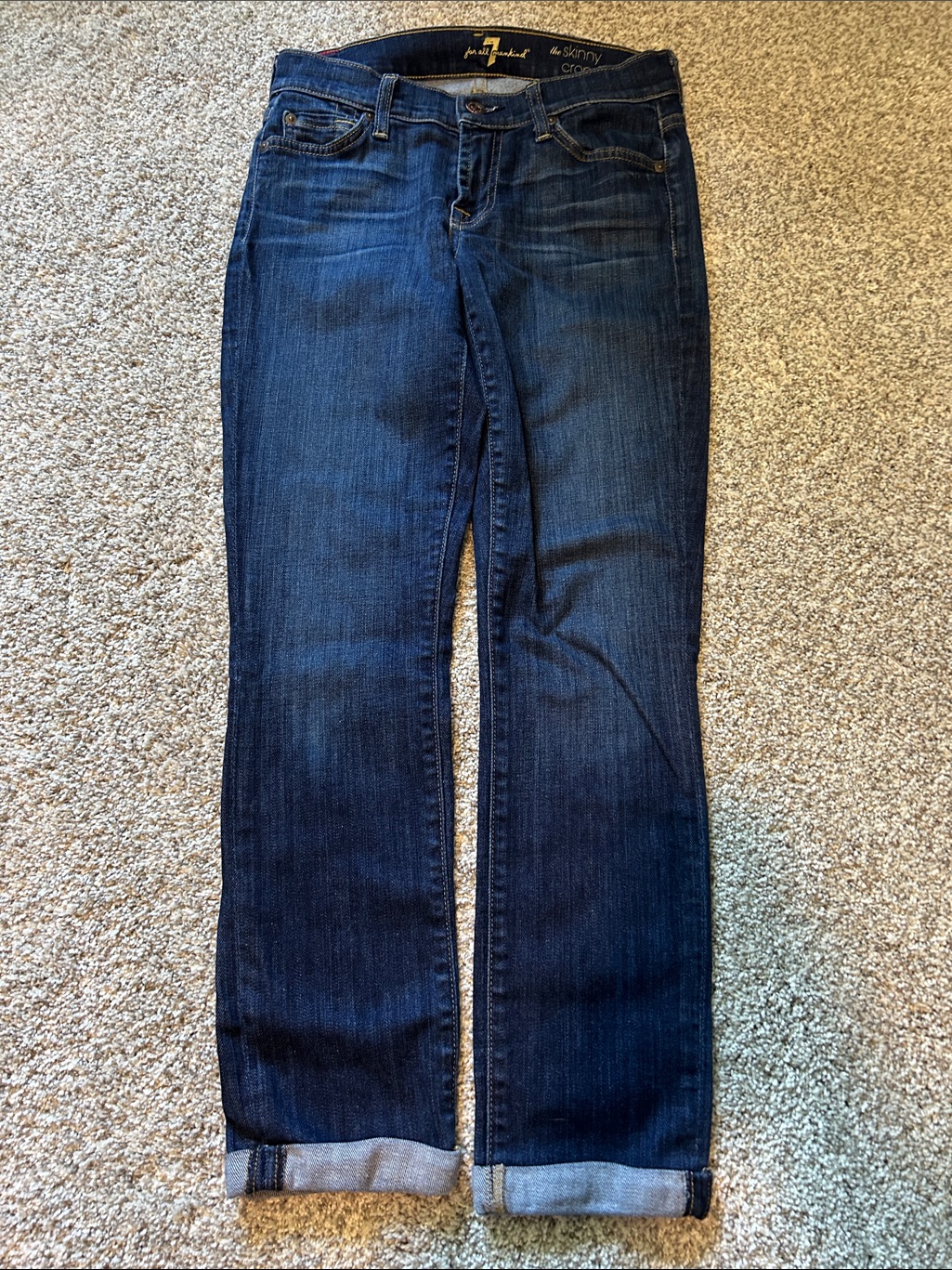 7 For All Man Kind Skinny Classic Dark Blue Women’s Jeans